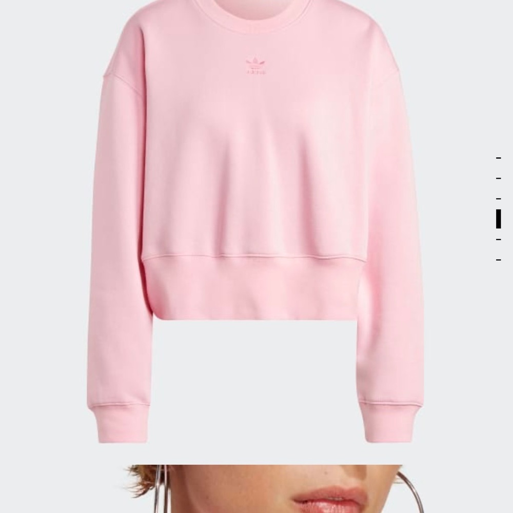 Adidas Essentials fleece jogger/crewneck matching set ‘true pink’